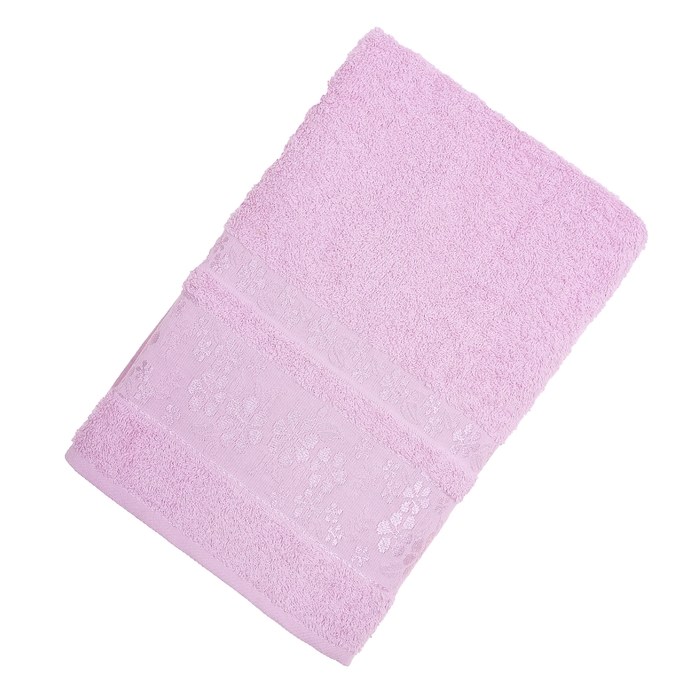 Полотенце махровое DO&CO жаккард 70х140 SUMBUL, цв. светло-розовый