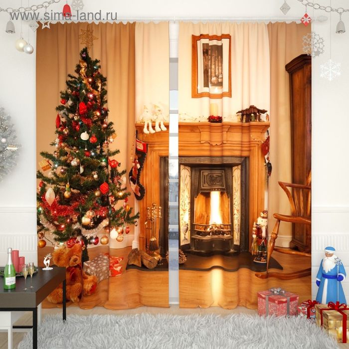 

Фотошторы «Новогодняя Коллекция 50», размер 150х260 см см-2 шт., габардин