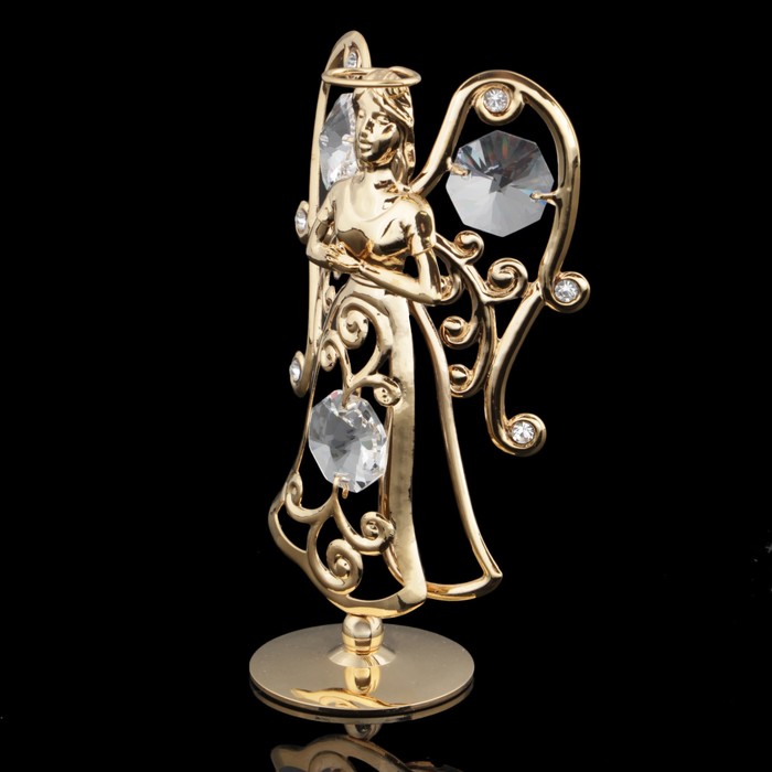Сувенир «Ангелочек», на подставке, с кристаллами Сваровски, 9 см
