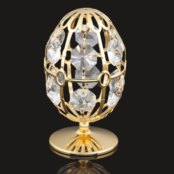 Сувенир «Яйцо», на подставке, 5,5×4,5×8 см, с кристаллами Сваровски