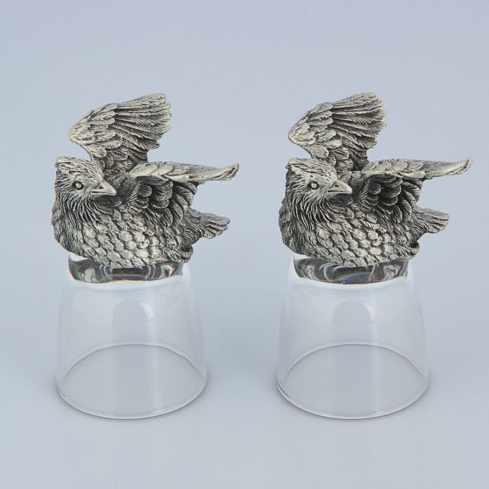 Набор из 2-х стопок «Куропатка», 50 мл, D=4,5 см H=8,5 см