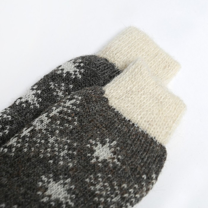 фото Носки женские шерстяные «снежинка ажурная», цвет серый, размер 25 стильная шерсть