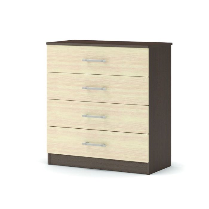 Комод Камея с 4-мя ящиками 800x420x876 венге/дуб млечный