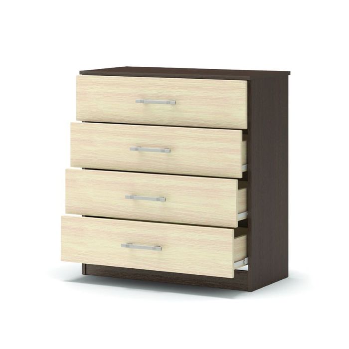 Комод Камея с 4-мя ящиками 800x420x876 венге/дуб млечный