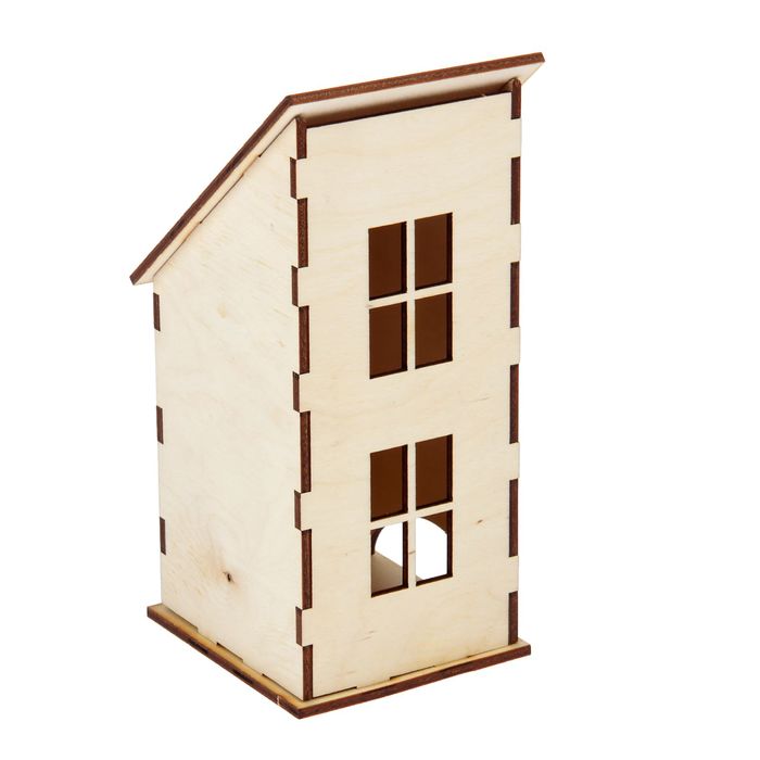 Чайный домик из фанеры "Венеция" высота 19 см (набор 6 деталей)