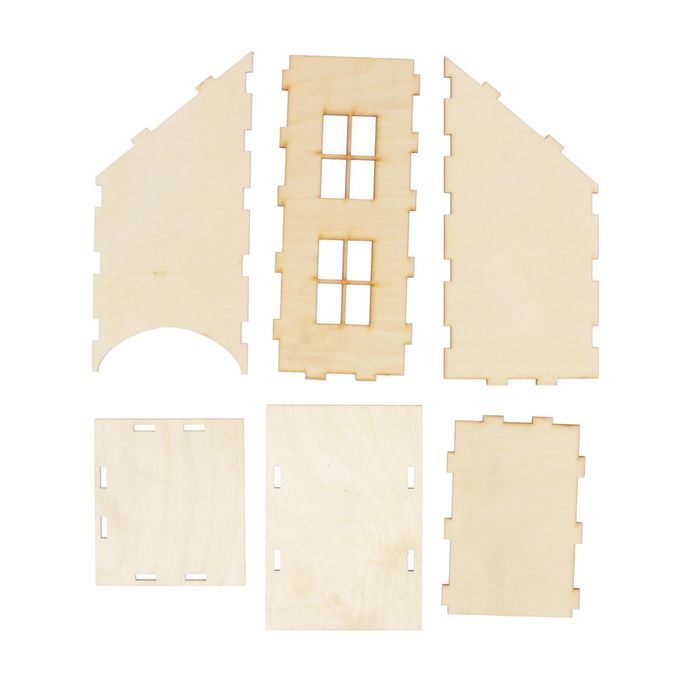 Чайный домик из фанеры "Венеция" высота 19 см (набор 6 деталей)