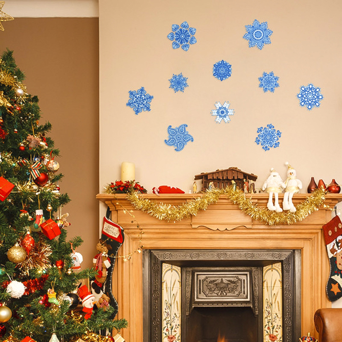 Наклейки Decoretto "Кружевные снежинки", 20х24 см