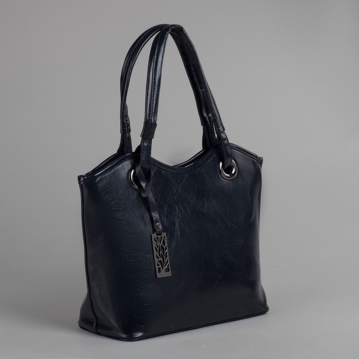 Сумка женская на молнии, 1 отдел с перегородкой, наружный карман, цвет синий