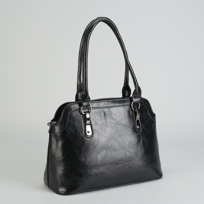 Сумка женская на молнии, 1 отдел с перегородкой, 2 наружных кармана, цвет синий