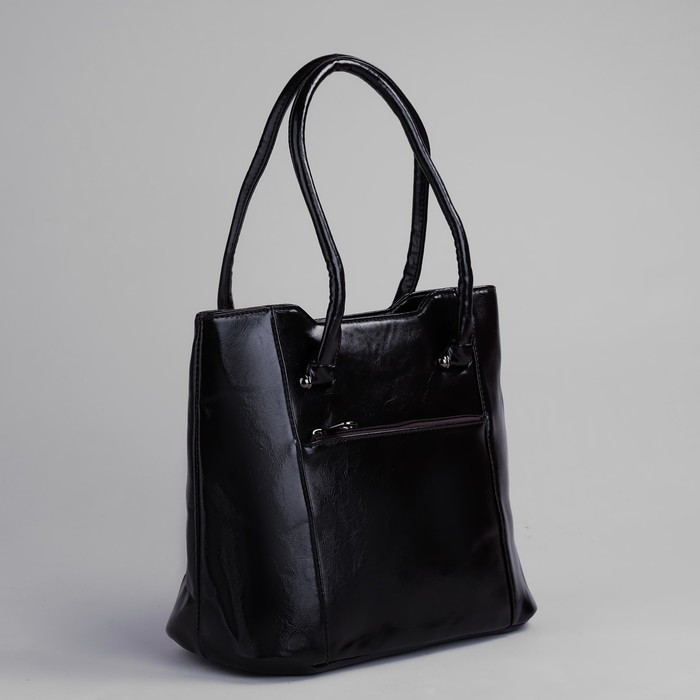 Сумка женская на молнии, 2 отдела на молниях, 2 наружных кармана, цвет коричневый