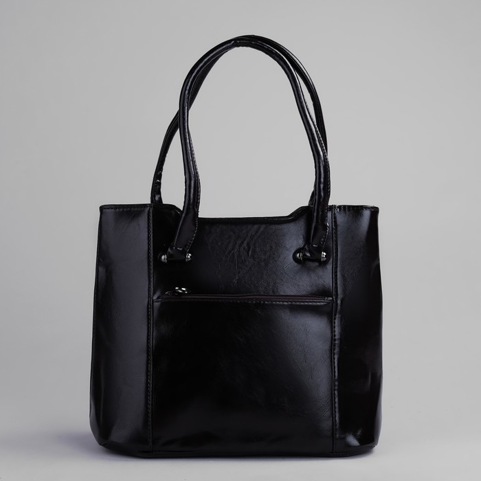 Сумка женская на молнии, 2 отдела на молниях, 2 наружных кармана, цвет коричневый