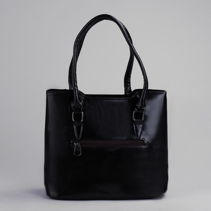 Сумка женская на молнии, 2 отдела на молниях, 2 наружных кармана, цвет коричневый