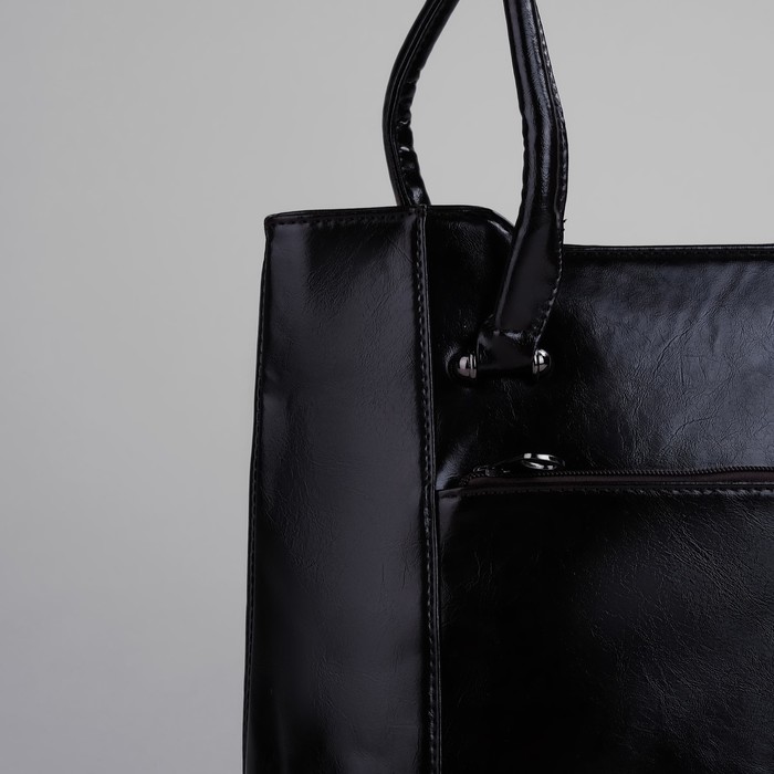 Сумка женская на молнии, 2 отдела на молниях, 2 наружных кармана, цвет коричневый