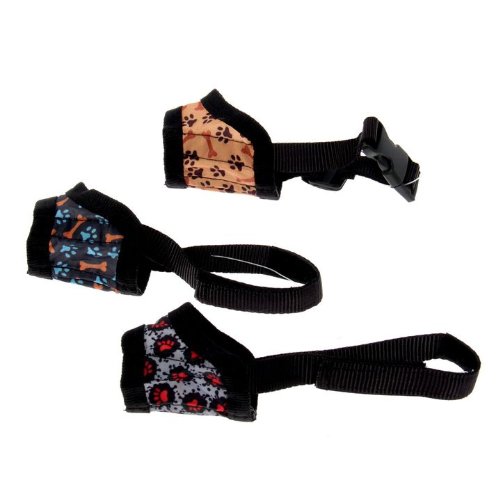 Намордник нейлоновый "Дизайн" №0, длина по носу 3 см, обхват морды 10 см (щенки,чихуахуа), микс цветов