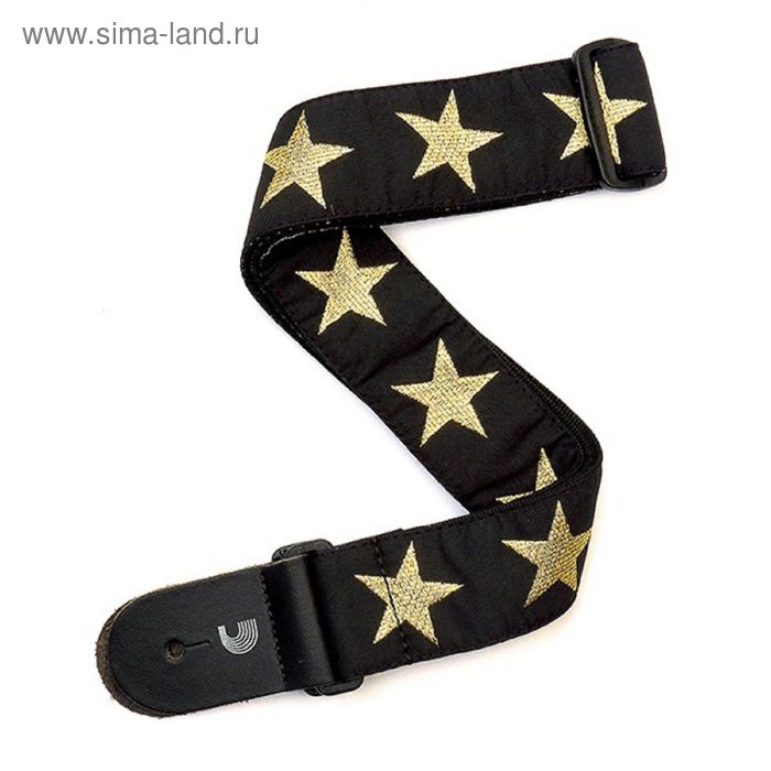 фото Тканный ремень для гитары planet waves 20t05 рисунок «gold star»