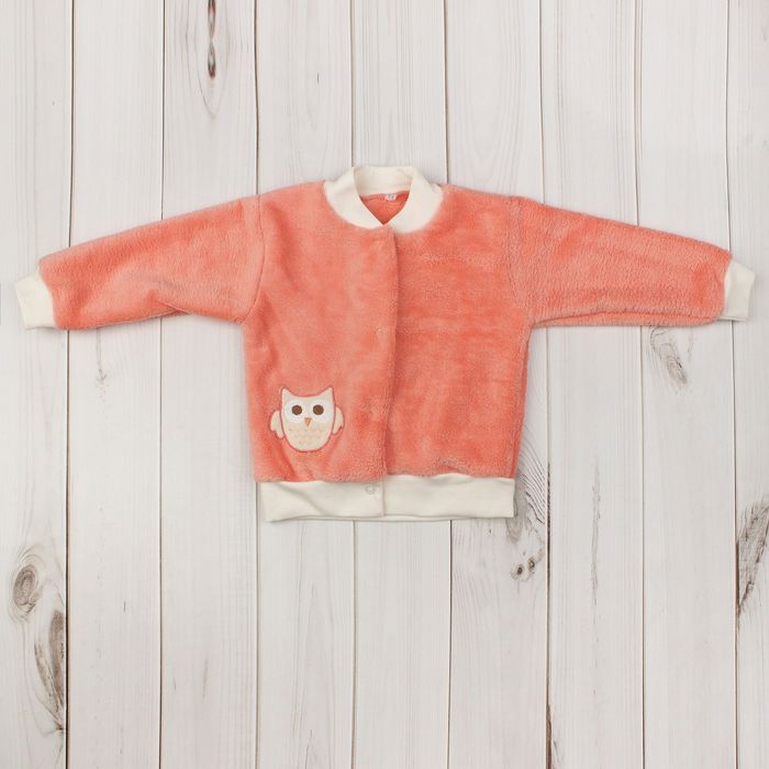 Кофточка с длинными рукавами, рост 74 см, цвет персиковый 603-09В-24/74_М