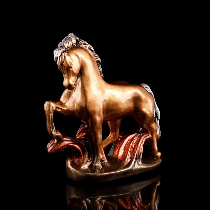 Сувенир Конь бегущий, бронзовый, 23 см
