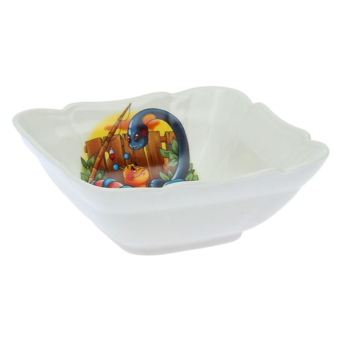 Салатник 270 мл "Квадратный", алфавит, микс