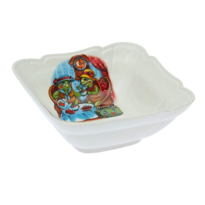 Салатник 270 мл "Квадратный", алфавит, микс