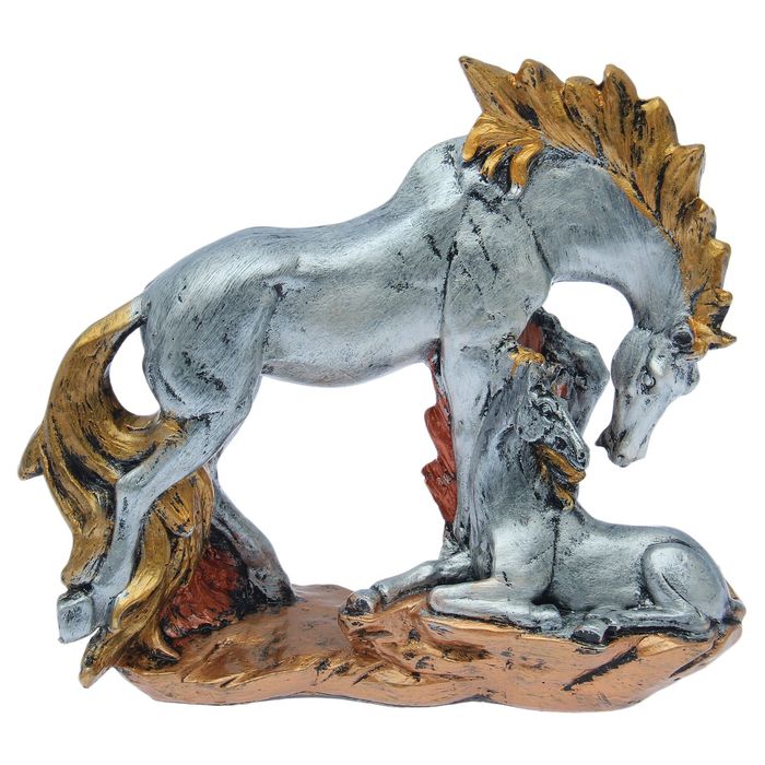Сувенир &quot;Семья лошадей&quot; серебро
