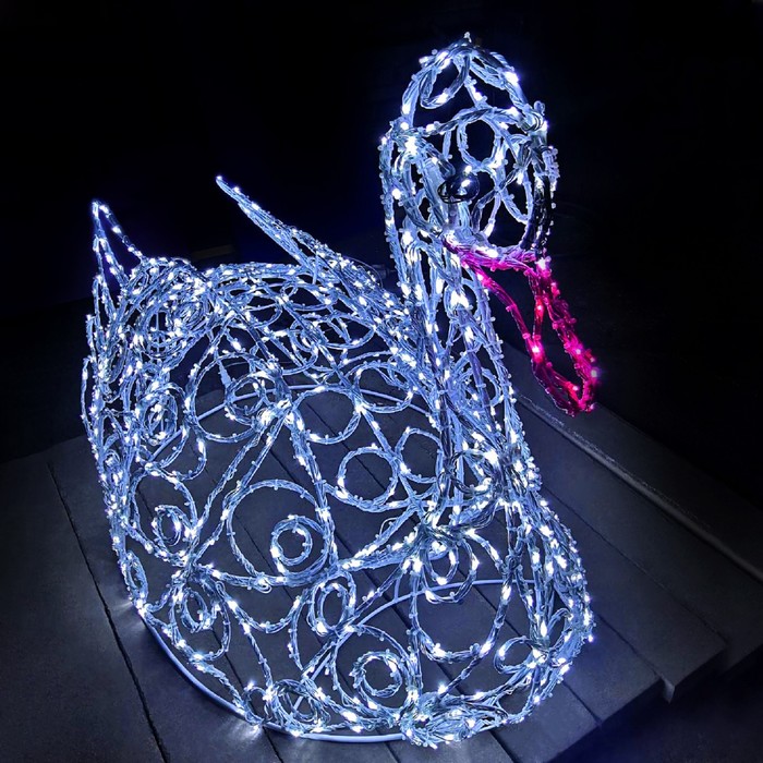 Светодиодная фигура «Лебедь», 60 × 60 × 30 см, 20 Вт, 220 В светодиодная фигура снегири 150 × 100 × 60 см 60 вт 220 в