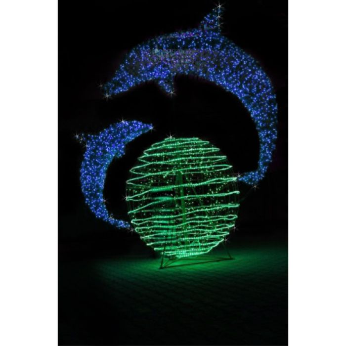 Светодиодная композиция "ДЕЛЬФИНАРИЙ", объемная, 2 х 1.65 х 1.5 м, статика, 260 Вт