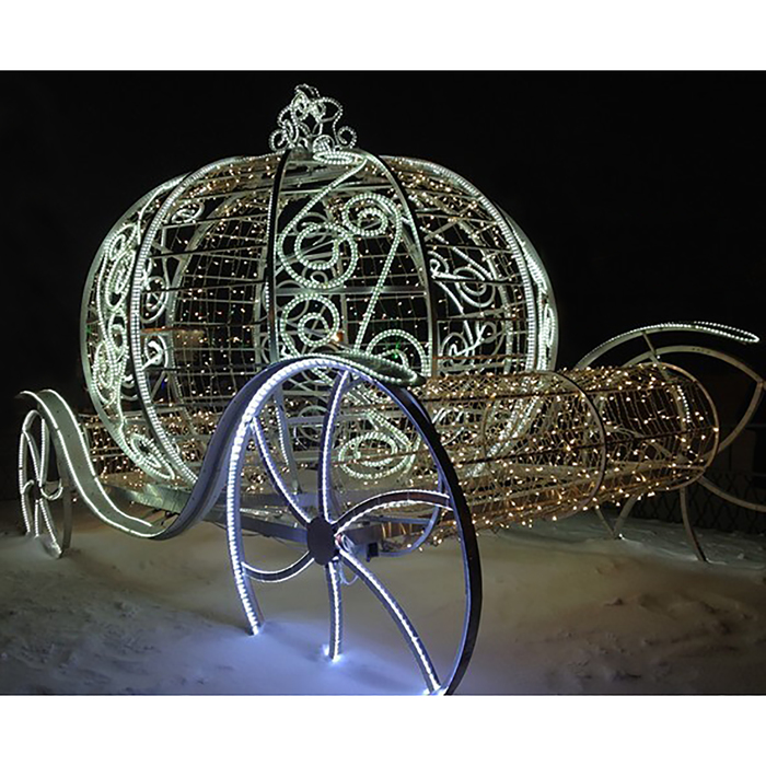 Светодиодная фигура "КАРЕТА", объемная, 3 х 3.4 х 1.7 м, 530 Вт