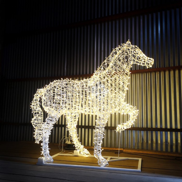 Светодиодная фигура «Лошадь», 150 × 150 × 75 см, 100 Вт, 220 В светодиодная фигура снегири 150 × 100 × 60 см 60 вт 220 в