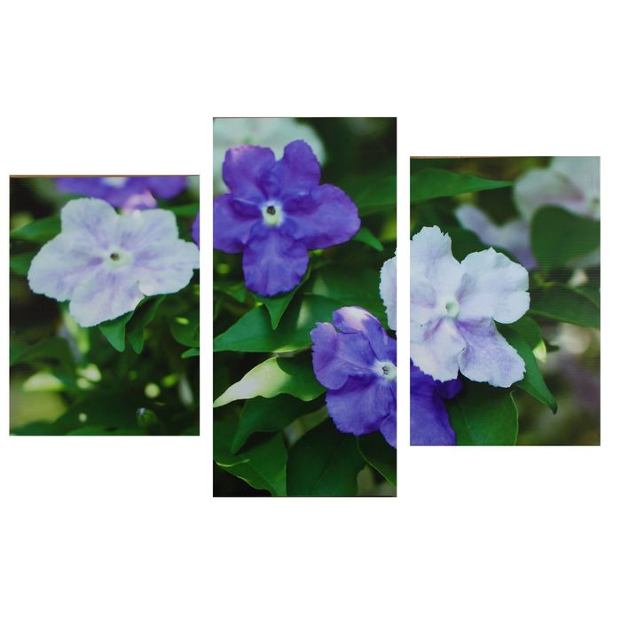 Модульная картина на подрамнике "Сиреневый и белые цветы", 99×65 см