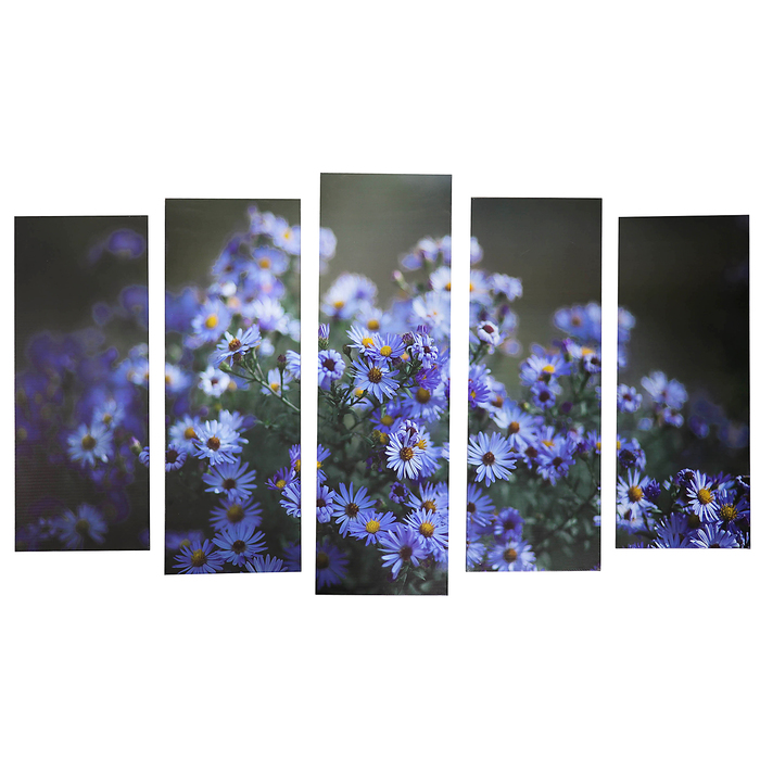 Модульная картина на подрамнике "Цветочки", 125×80 см