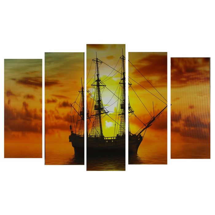 Модульная картина на подрамнике "На рассвете", 125×80 см