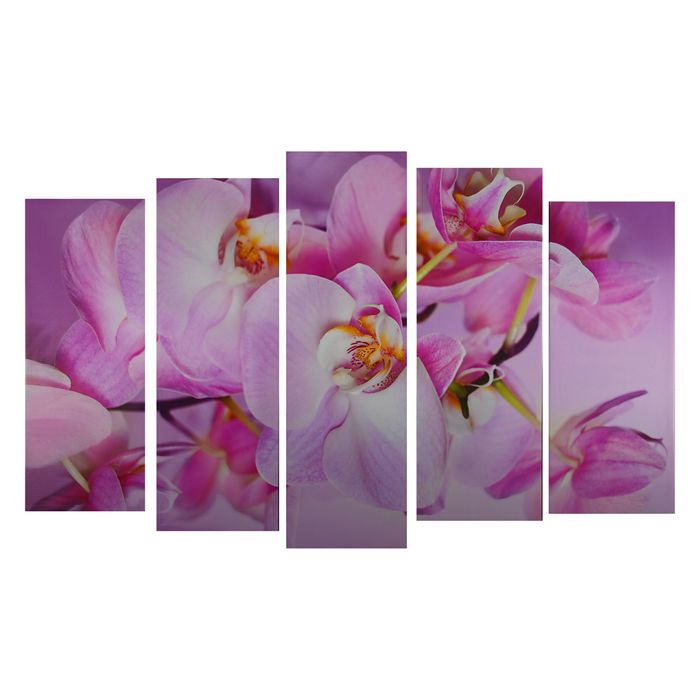 Модульная картина на подрамнике "Цветы", 125×80 см