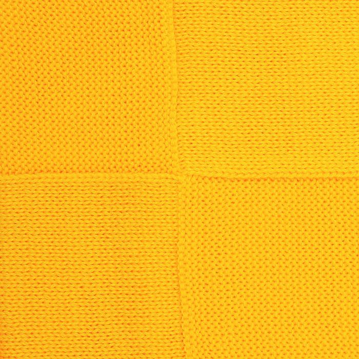 Вязаный плед "Этель" размер 130х180, цвет горчичный