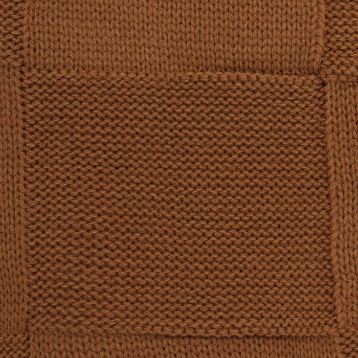 Вязаный плед "Этель" размер 130х180, цвет коричневый