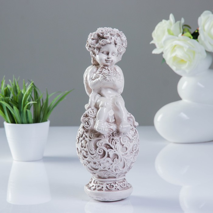 Статуэтка «Ангел на шаре» под старину, 12 × 12 × 25 см