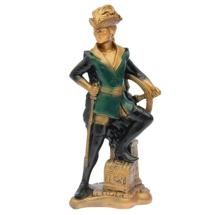 Фигура "Пират" бронза зеленый 17 × 22 × 48 см