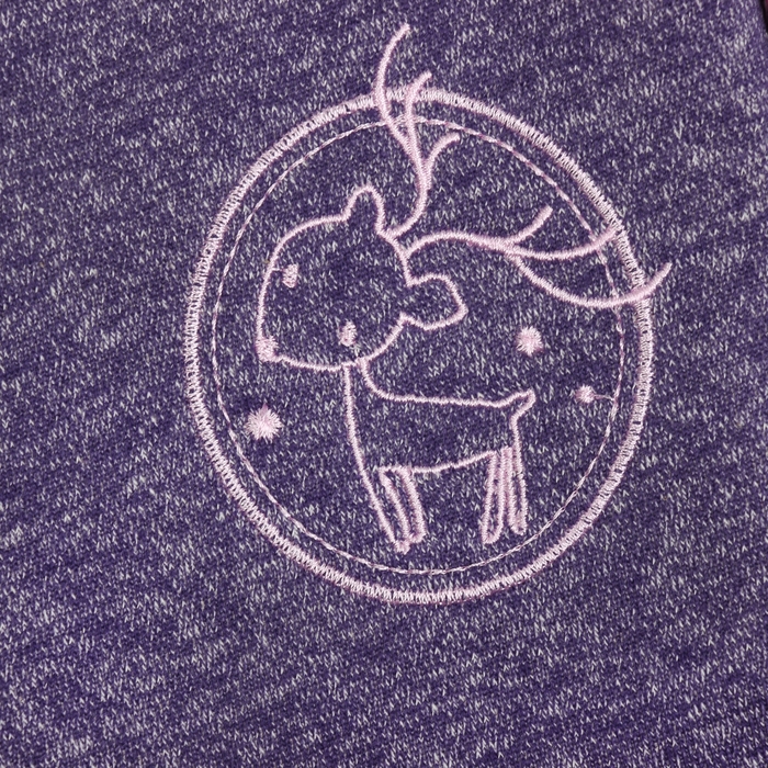 Брюки спортивные для девочки "Вышивка", рост 110-116 см, цвет фиолетовый 483В-469