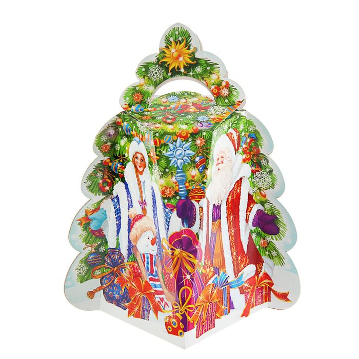 Подарочная коробка "Снеговик", елка малая, сборная, 20 х 14 х 18 см