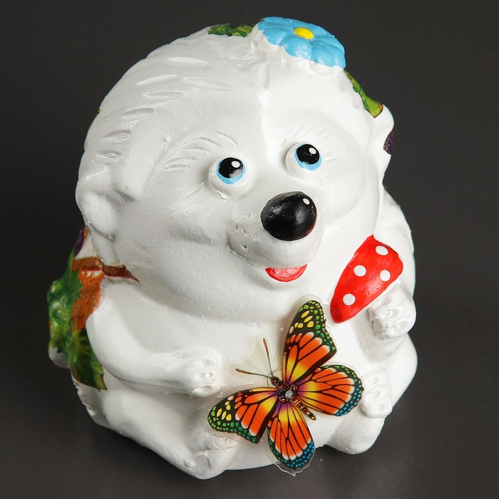 Копилка "Еж с букетом" 14х13х19см