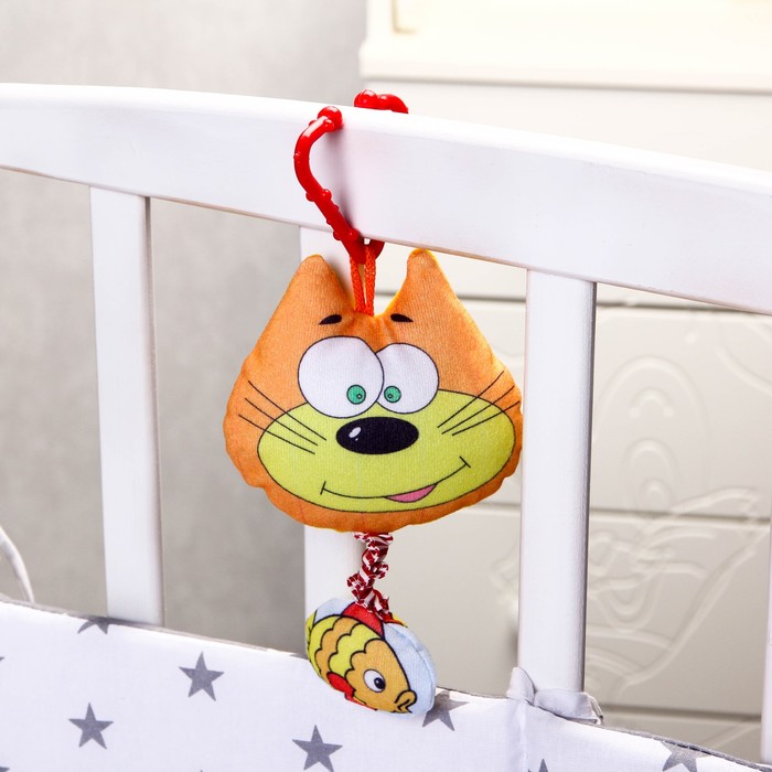 Подвеска детская «Котик с рыбкой», цвета МИКС