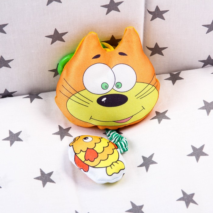 Подвеска детская «Котик с рыбкой», цвета МИКС