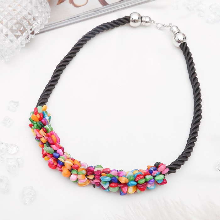 Колье жгут "Перламутр", цветной, 45см