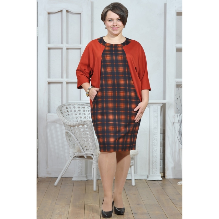 Платье женское 5484б, размер 50, рост 164 см, цвет разноцветный