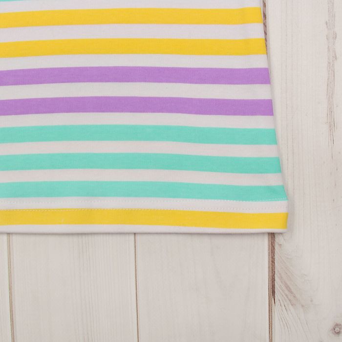 Сорочка для девочки "Сова-кружок", рост 86-92 см (26), принт полоска