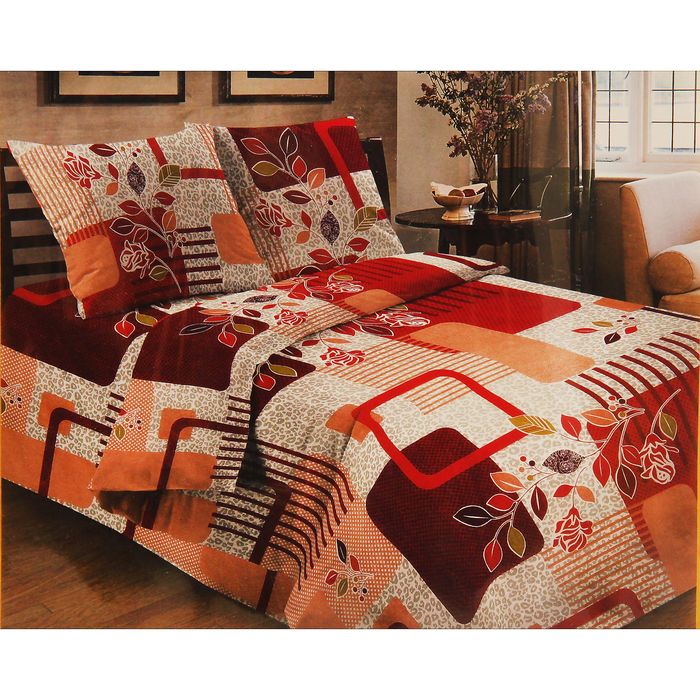 Постельное бельё 1,5 сп. Добрые традиции, рисунок 87, размер 150х215 см, 145х215 см, 70х70 см-2 шт., 105 г/м²