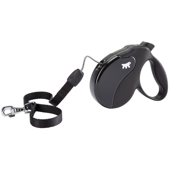 Рулетка Ferplast Amigo Small шнур 5 м, 15 кг со сменной крышкой корпуса, черная