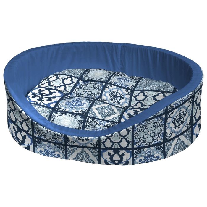 Лежанка Ferplast Dandy C 65 софа, 65*46*17 красные и голубые сердечки