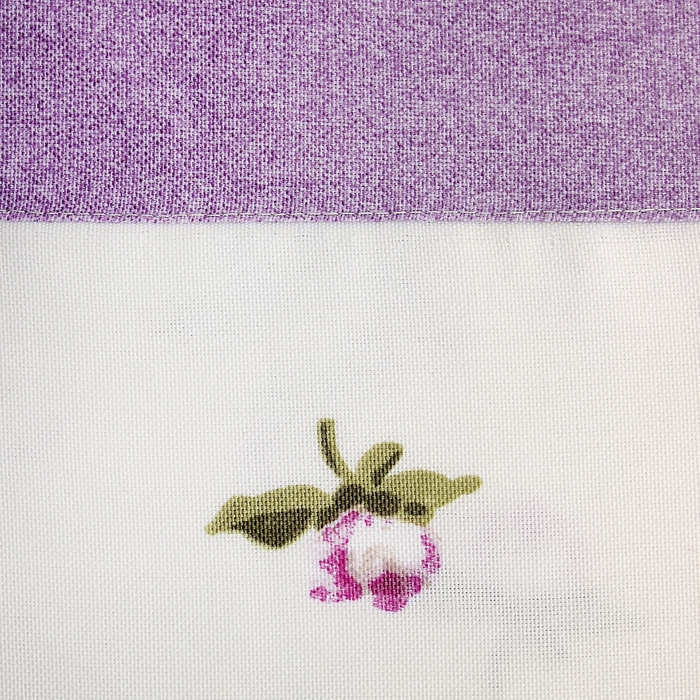 Штора Флора, 150х180см, розовый, шторная лента, портьера, п/э