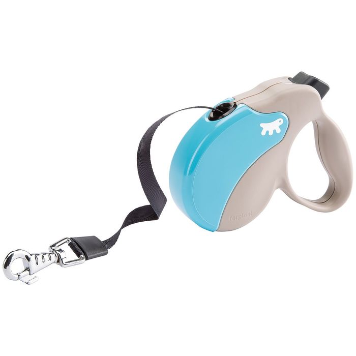 Рулетка Ferplast Amigo Mini лента - 3 м, 12 кг со сменной крышкой корпуса, бежево-голубая