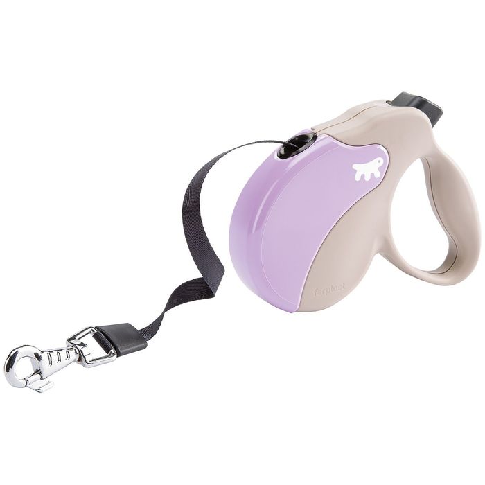 Рулетка Ferplast Amigo Mini, лента 3 м, 12 кг, со сменной крышкой корпуса, бежево-фиолетовая 18282